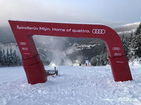 Startovací a cílové branky pro Skiareál Špindlerův mlýn