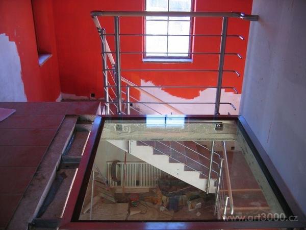 Kombinované nerezové zábradlí