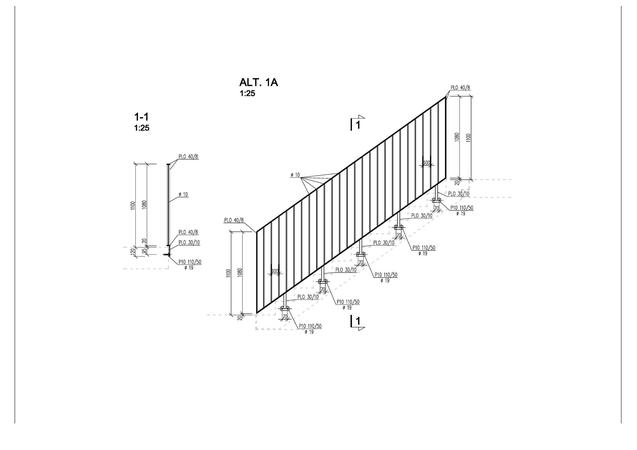 Ocelové zábradlí ALT. 1A