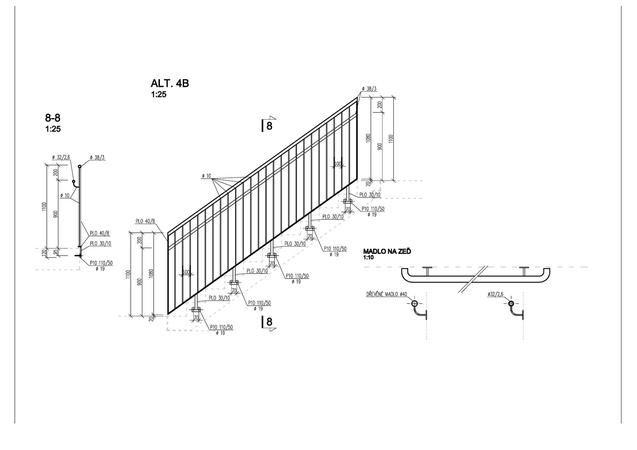 Ocelové zábradlí ALT. 4B